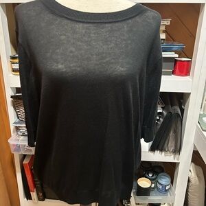 JCrew Short-sleeve silk-blend crewneck sweater Size 3x Sheer Preppy Quiet Luxury